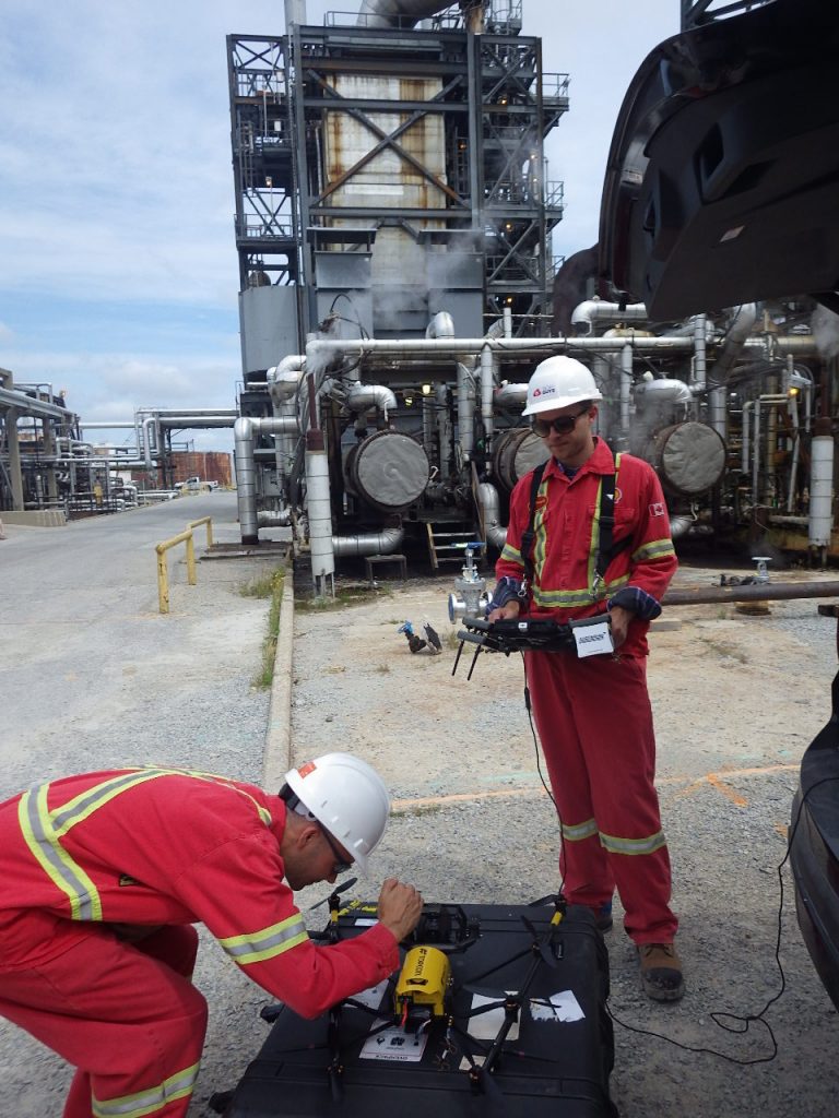 Sky Guys | BetaKit The team doing field inspections for Shell