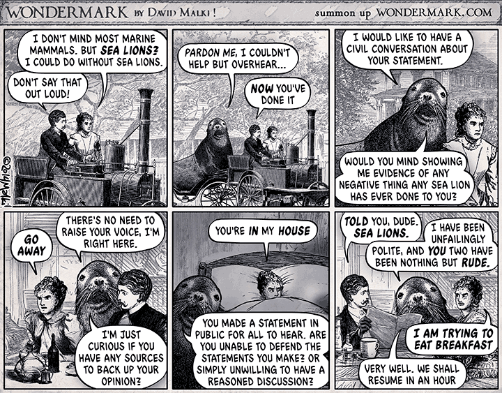 sea lions | BetaKit from http://wondermark.com/