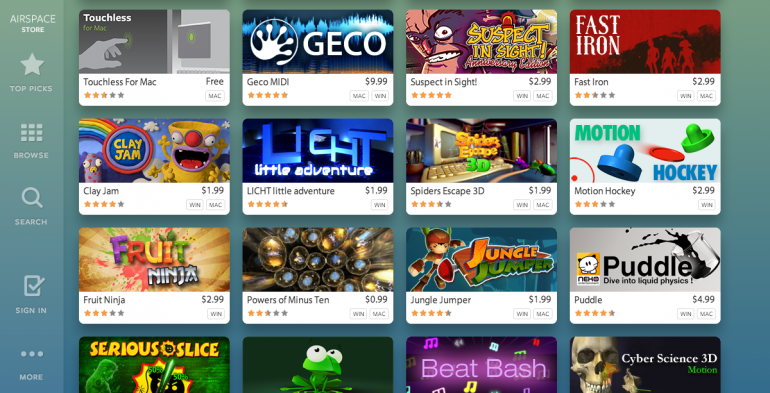 Leap Motion Airspace Apps