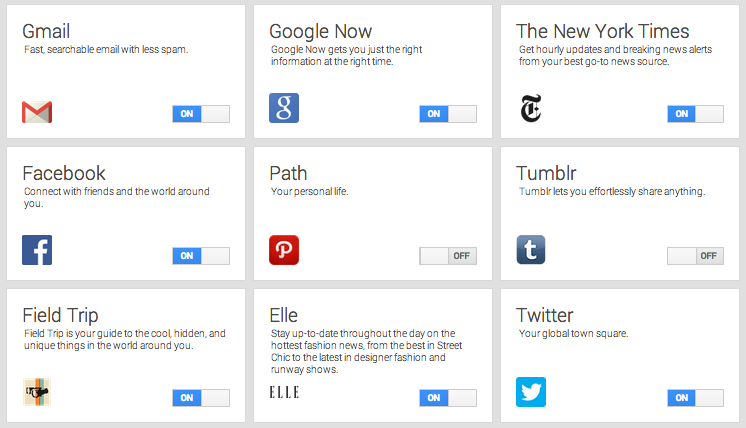 Official Google Glass Apps