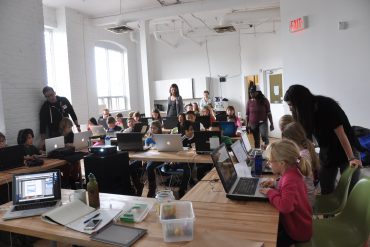 Girls Learning Code
