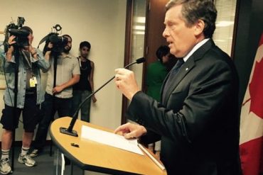 Toronto Mayor John Tory