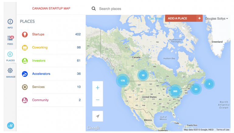 Canadian Startup Map