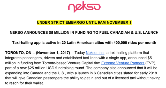 Nekso press release | BetaKit Nekso press release