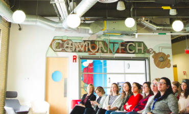 Discussion at Communitech workspace