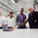 Canadian international James Dyson award winners meet with James Dyson in the UK