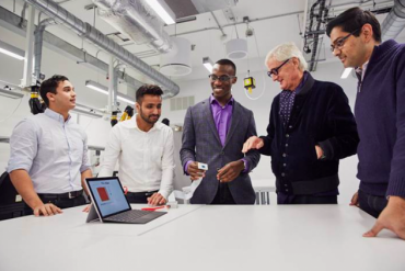 Canadian international James Dyson award winners meet with James Dyson in the UK