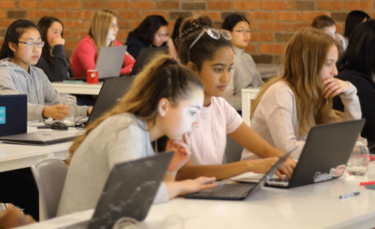Girls Learning Code