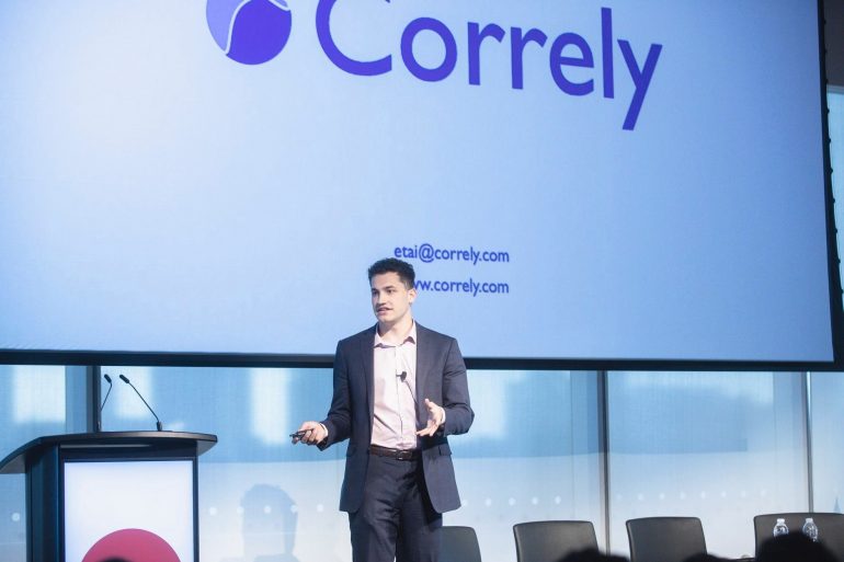 Founder Etai Mizrahi on stage at Next Canada.