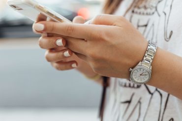 Woman using smartphone