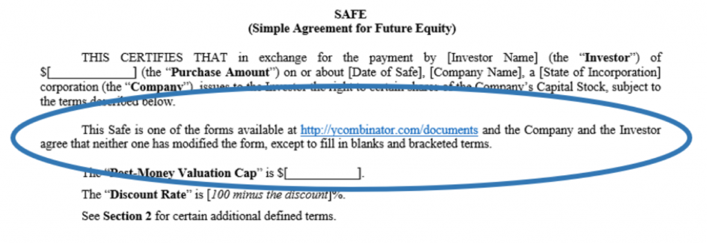 SAFE agreement