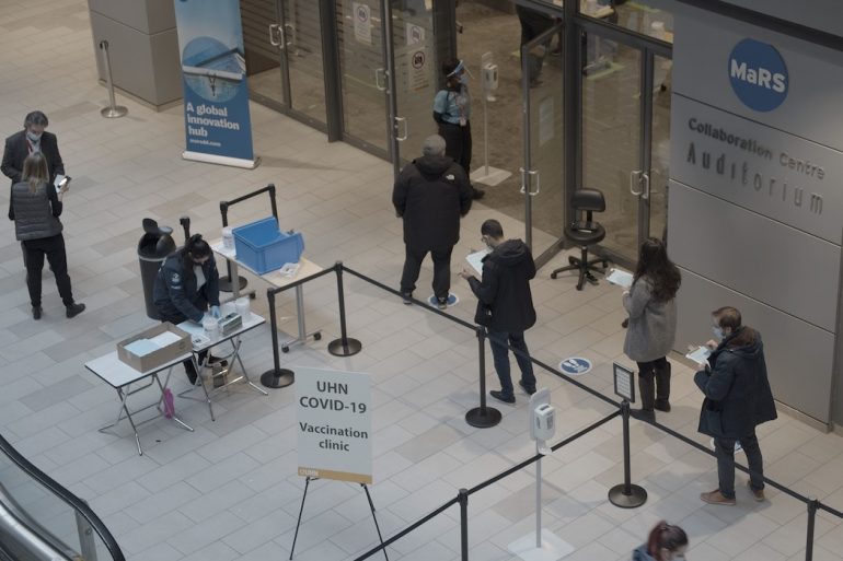 MaRS vaccination site