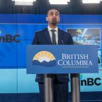 BC minister of jobs Ravi Kahlon speaking at a presentation regarding InBC