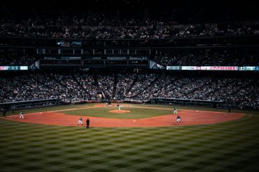 A baseball game in progress