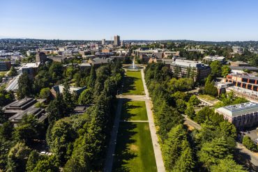 University of Washington campus aerial view
