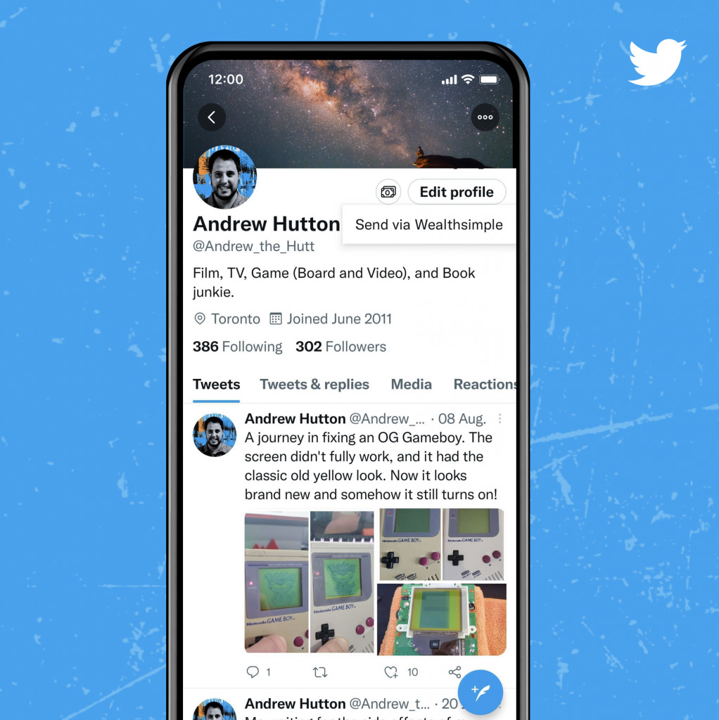 Twitter Tip Jar with Wealthsimple