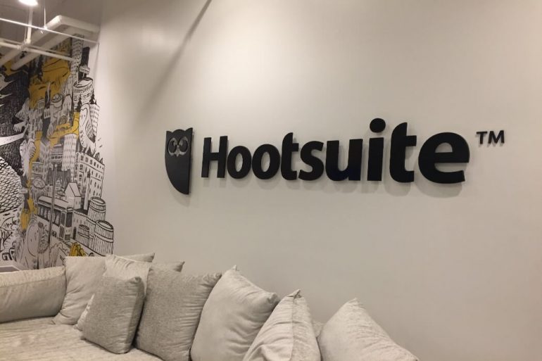 Hootsuite Toronto logo wall