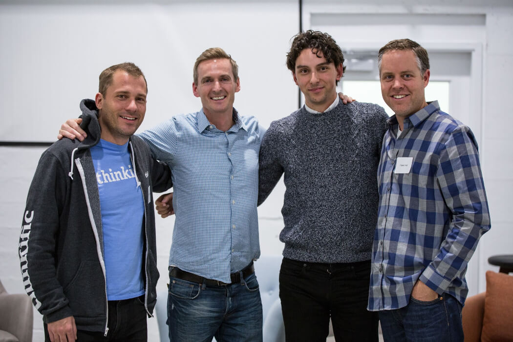 Rhino_s_Fraser_Hall_with_Greg_(Thinkific)_Jason_(Klue),_Spencer_(Sokanu) | BetaKit Rhino Ventures Fraser Hall with the CEOs of Thinkific, Klue, and Sokanu