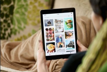 Pinterest app on an iPad