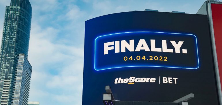 theScore Bet billboard