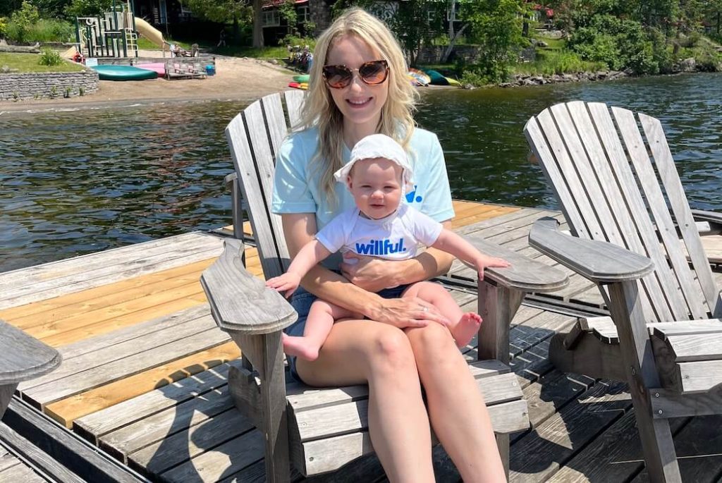 Erin Bury with baby circa 2022 | BetaKit