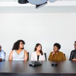 Women in a board room
