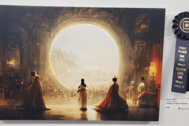 AI art that won first place at a state fair arts competition.