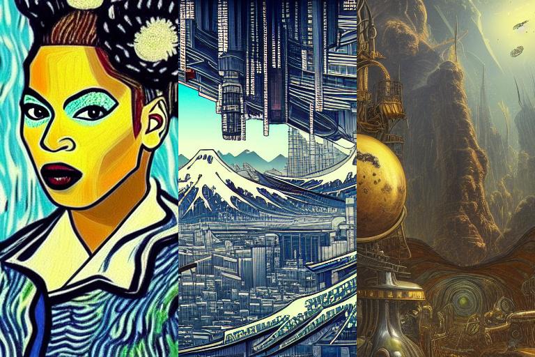 Three AI pictures side by side