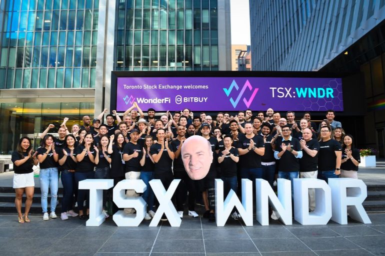 WonderFi team at Toronto Stock Exchange
