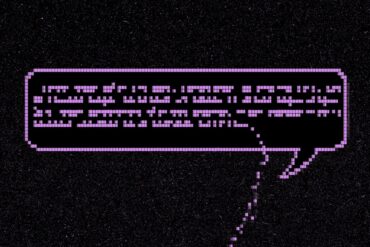 Pixelated chat bubble