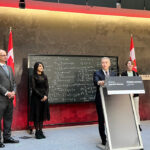 François-Philippe Champagne speaking in Kitchener.