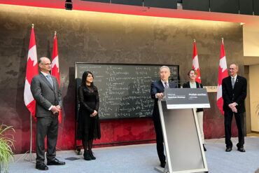 François-Philippe Champagne speaking in Kitchener.