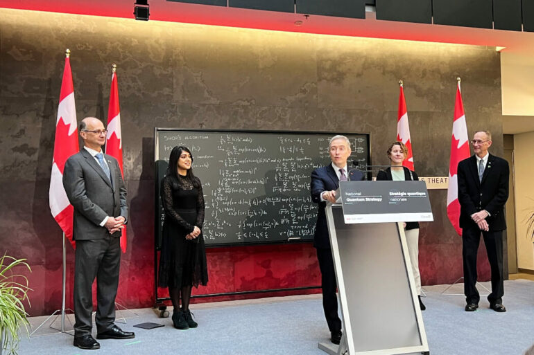 François-Philippe Champagne speaking in Kitchener.