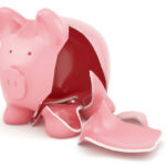 Broken piggy bank