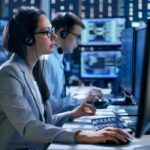 Woman working on a computer