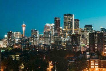 Calgary night skyline