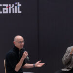 Tobi Lütke and Satish Kanwar BetaKit Town Hal.