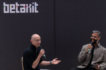 Tobi Lütke and Satish Kanwar BetaKit Town Hal.