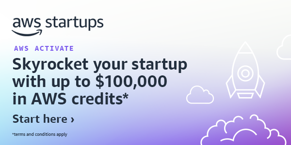 AWS startups banner ad