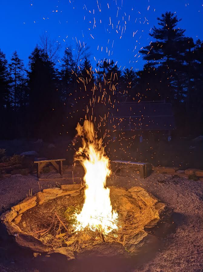Charles Mandel's fire pit at Two Dog Marsh 