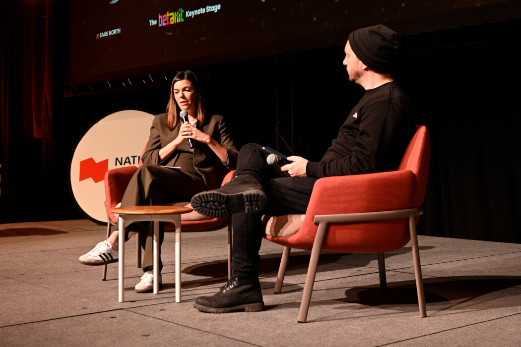 Marie Chevrier Schwartz speaking at SAAS NORTH 2024.