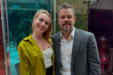 Xatoms' Diana Virgovicova and Matt Damon