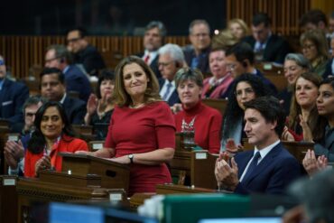 Chrystia Freeland and Justin Trudeau