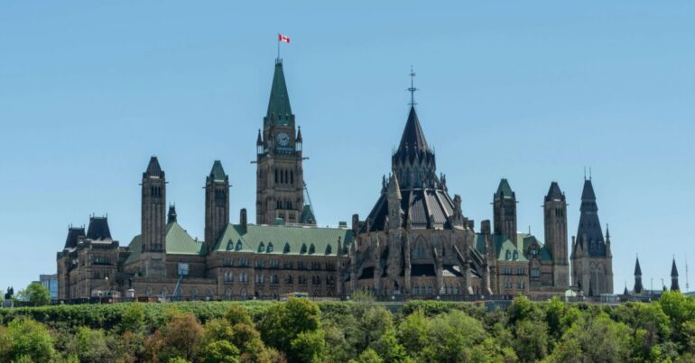 Parliament hill on a sunny day