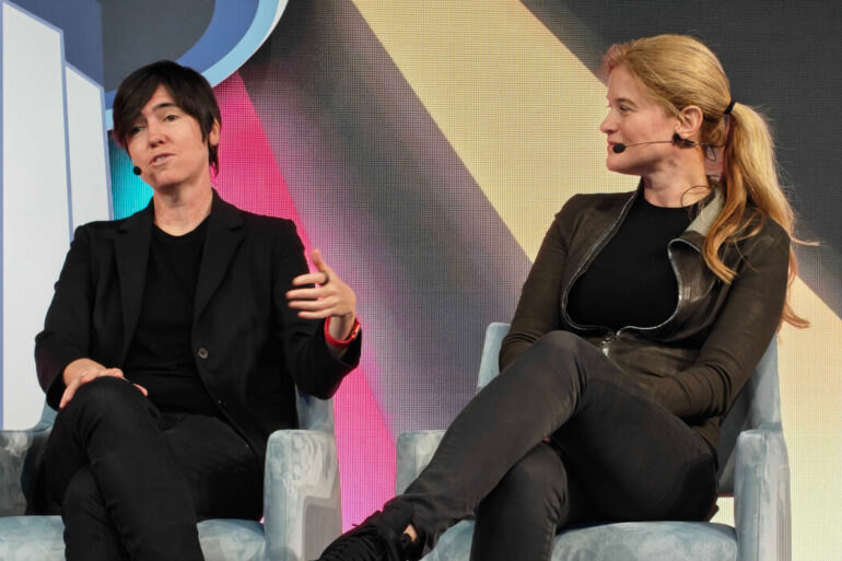 Waabi's Raquel Urtasun (left) and Nvidia's Sanja Fidler (right) at Homecoming 2025