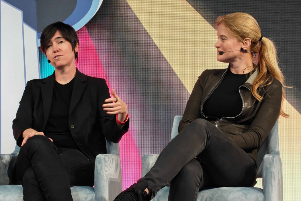 Waabi's Raquel Urtasun (left) and Nvidia's Sanja Fidler (right) at Homecoming 2025 | BetaKit Waabi's Raquel Urtasun (left) and Nvidia's Sanja Fidler (right) at Homecoming 2025