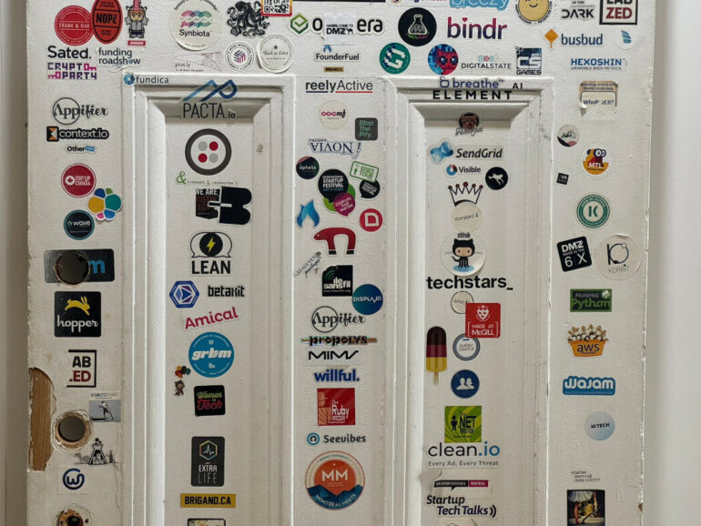 Notman House door at Startupfest 2025.
