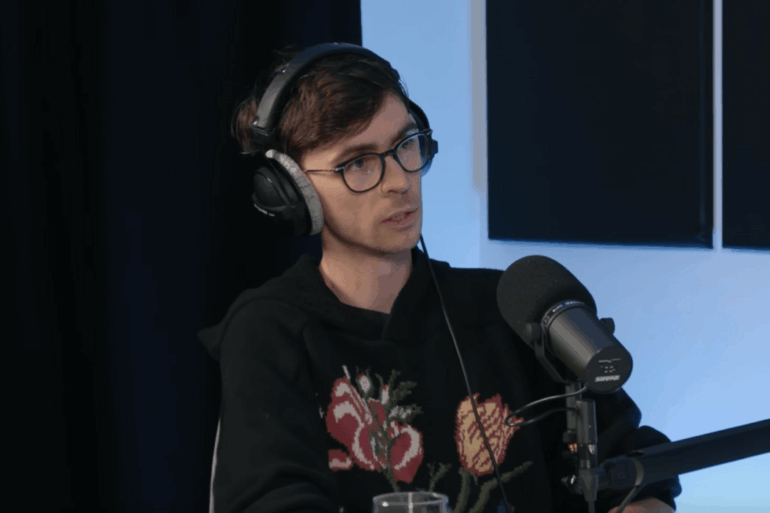 A screenbgrab of Nick Frosst appearing on the 20VC11 podcast.