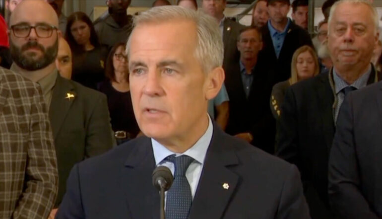 Prime Minister Mark Carney speaking to press September 11, 2025.