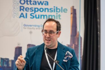 Michael Karlin speaks at the Ottawa Responsible AI Summit.